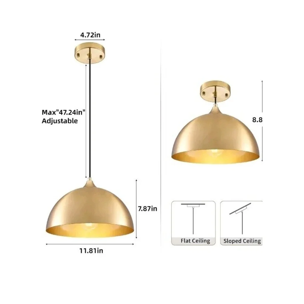 2 Pack Sesiment Hanging Lamps, 11.8
